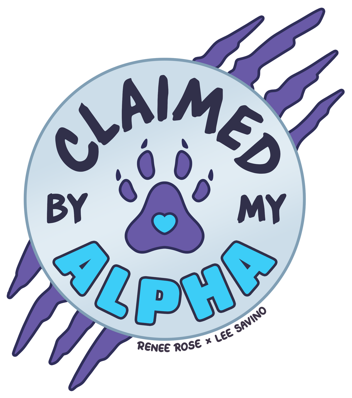 Claimed by my alpha purple and blue sticker