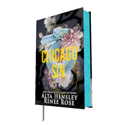 Book titled 'Chicago Sin' with a colorful cover design on a white background