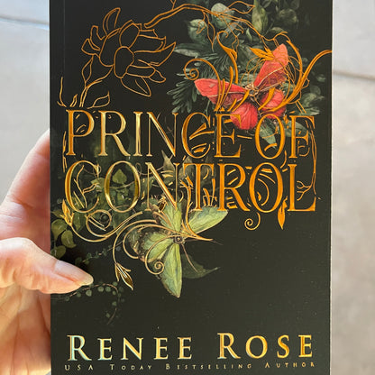 Gold Foil over red and green butterflies - special edition cover of Prince of control