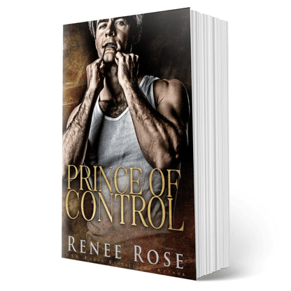 Book titled 'Prince of Control' by Renee Rose with a man's face on the cover.
